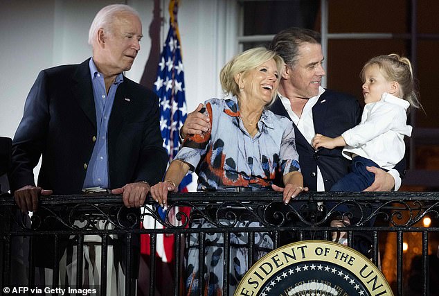 None of the Bidens have met four-year-old Navy Joan, including President Joe Biden, first lady Jill , Hunter and baby Beau Biden, who were photographed together at Tuesday's Fourth of July celebration