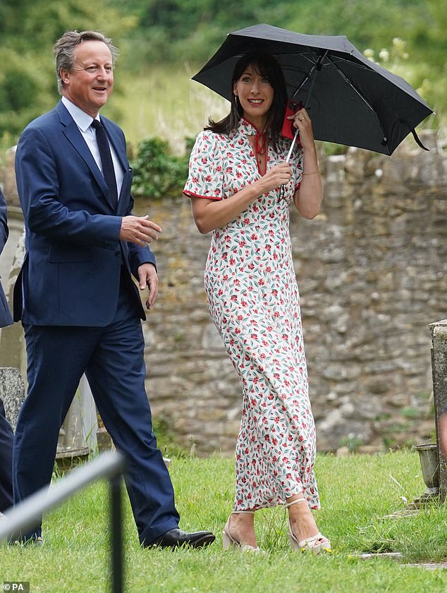 David Cameron and his wife Samantha were among those to descend on the sleepy Somerset town of Bruton today