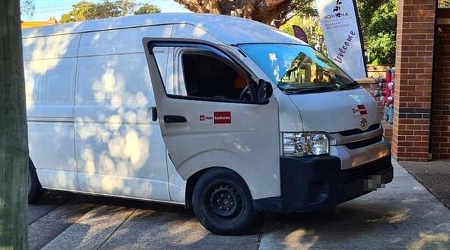 The driver's impassioned post about a 'rude' and 'overzealous' council worker hit a nerve with locals, who left hundreds of comments in support of him. His van is pictured