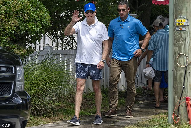 Biden on Saturday put the drama of the White House cocaine behind him and enjoyed the beach time with his family