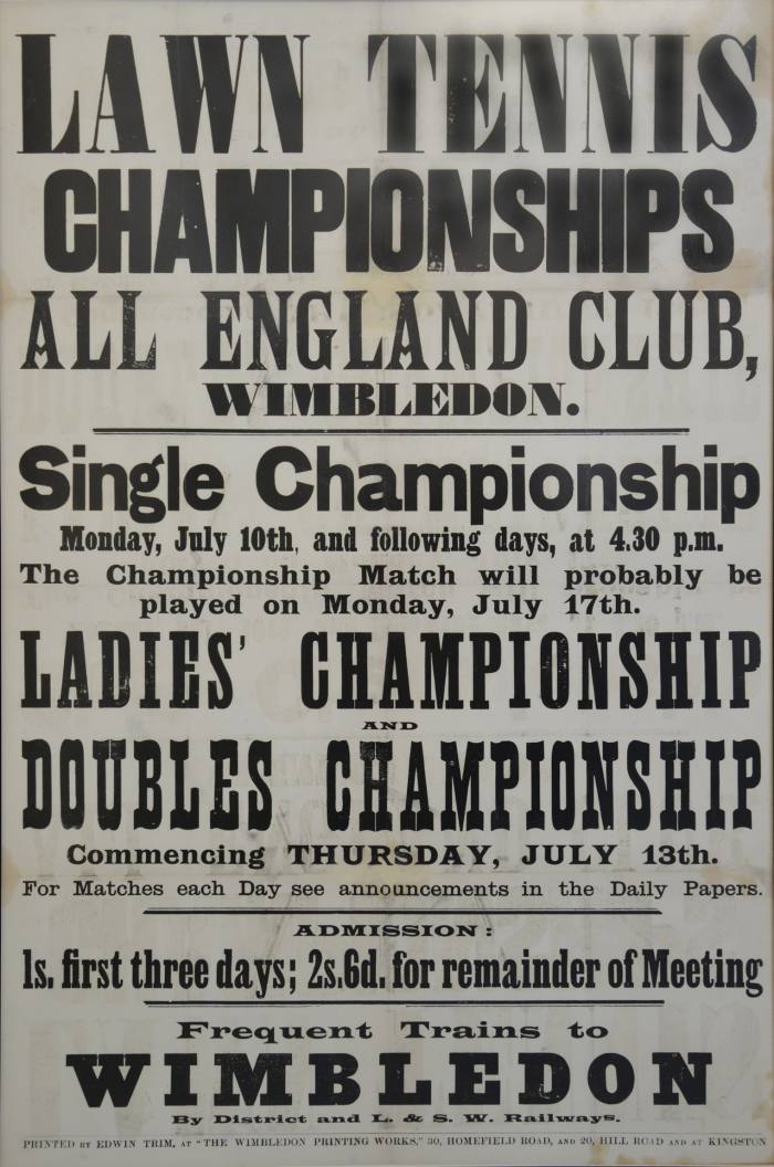 An All England Club transport poster from 1893