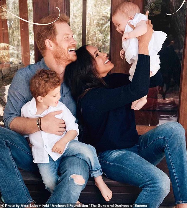 Lilibet (pictured right with brother Archie and parents Harry and Meghan) has visited the UK on one occasion for the Platinum Jubilee in 2022