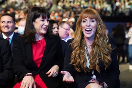 Reeves with Angela Rayner at the Labour party conference in 2021.