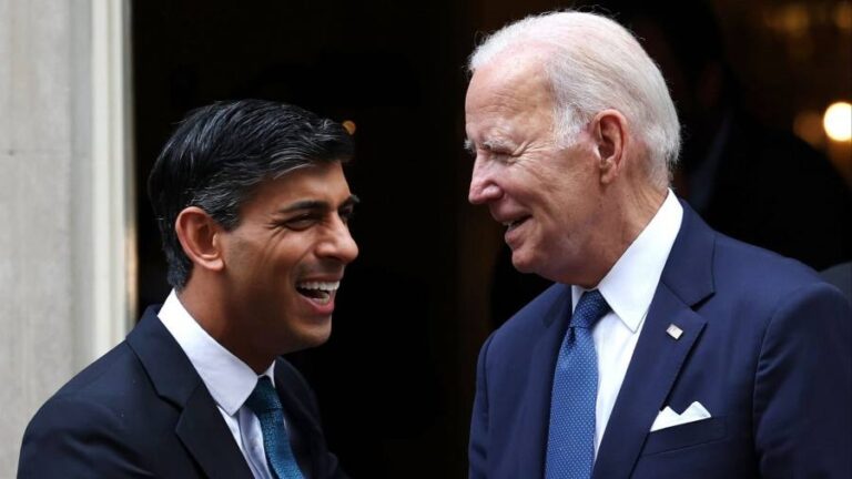 Joe Biden says UK-US relationship is ‘rock solid’ as he meets Rishi Sunak