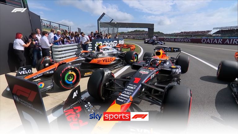 Red Bull's Max Verstappen just beat Lando Norris to secure his fifth straight pole position, while McLaren team-mate Oscar Piastri will start third