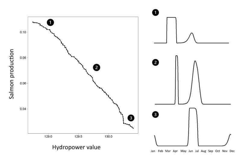 Finding middle ground: Flow regimes designed for salmon and energy value