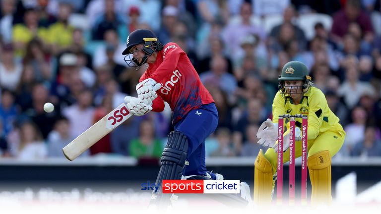 Danni Wyatt scores 76 for England against Australia in the second Ashes T20 match.