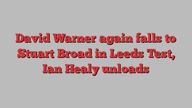 David Warner again falls to Stuart Broad in Leeds Test, Ian Healy unloads