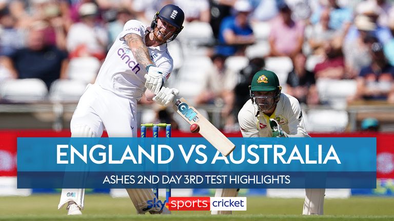 Ben Stokes making a shot during England&#39;s first innings at Headingley