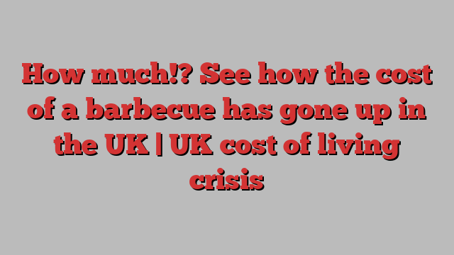 How much!? See how the cost of a barbecue has gone up in the UK | UK cost of living crisis