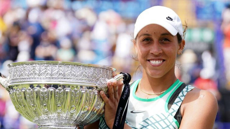 Keys beats Kasatkina after marathon tie-break in Eastbourne final