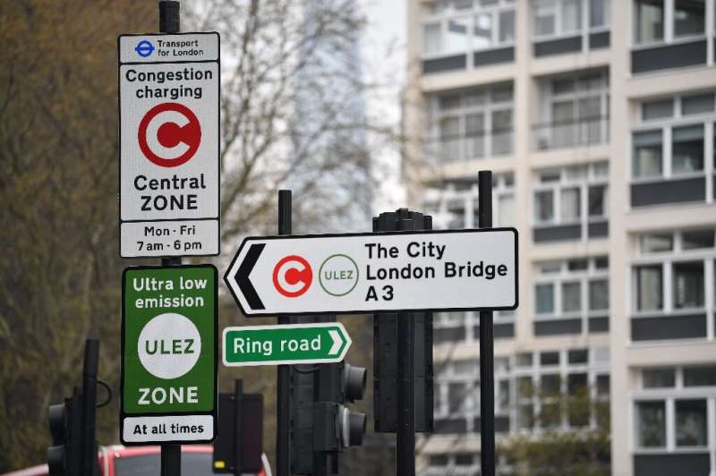 Campaigners oppose the expansion of London's road toll for the most polluting vehicles