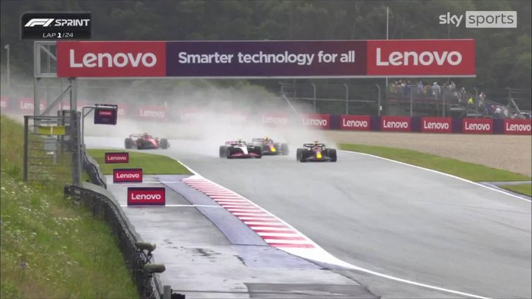 Max Verstappen leads Nico Hulkenberg on opening lap | Lando Norris loses out | Video | Watch TV Show