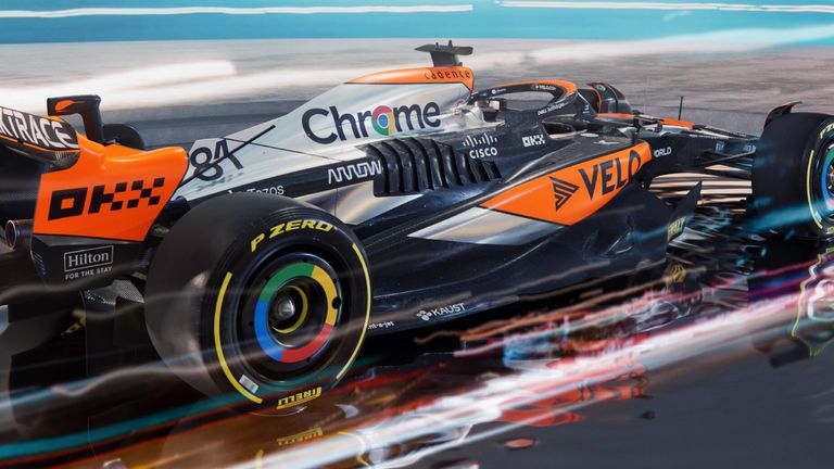 McLaren have unveiled a special chrome and papaya livery featuring for the British GP