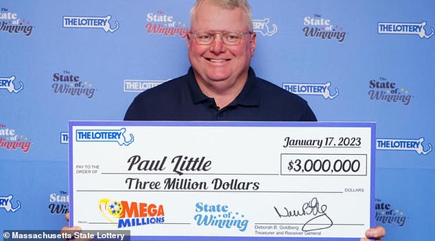 Rightful winner of $3 million Mega Millions lottery ticket collects his prize after it was STOLEN