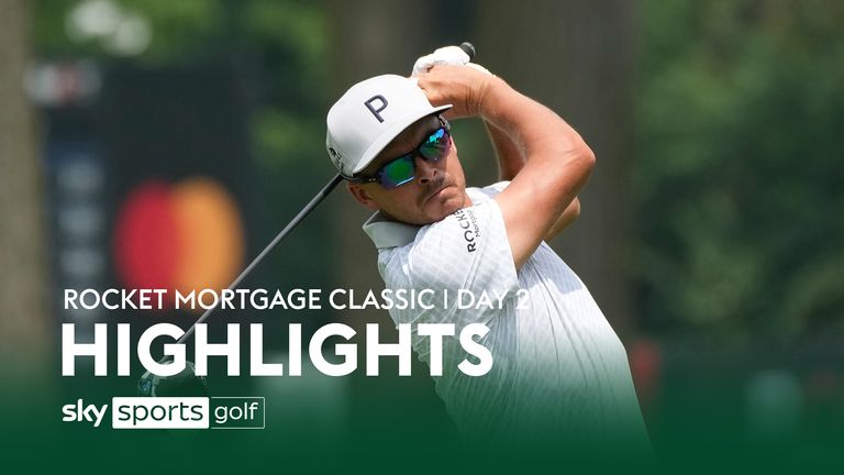 Highlights of round two of the Rocket Mortgage Classic tournament in Detroit, Michigan