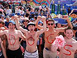 Stuffed! Joey Chestnut is forced to wait as lightening delays iconic 4th July hotdog eating contest