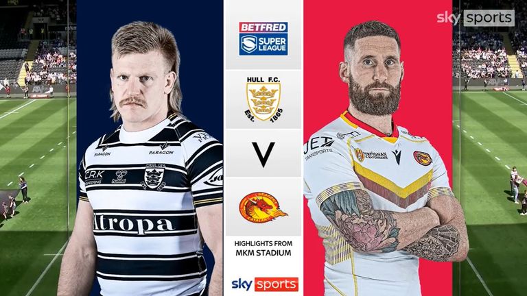 Highlights of the Super League match between Hull FC and Catalans Dragons.