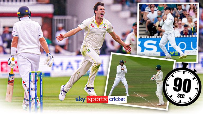 Mitchell Starc celebrates a wicket on Day 4 of the second Ashes Test