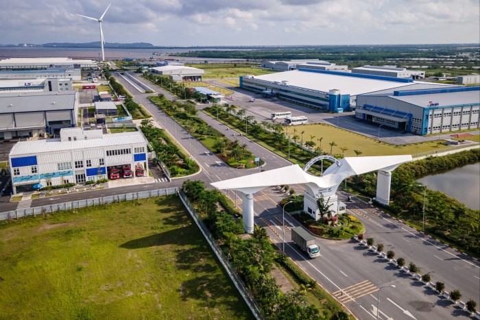 Aerial view of the Deep C Industrial Zones in Haiphong, Vietnam