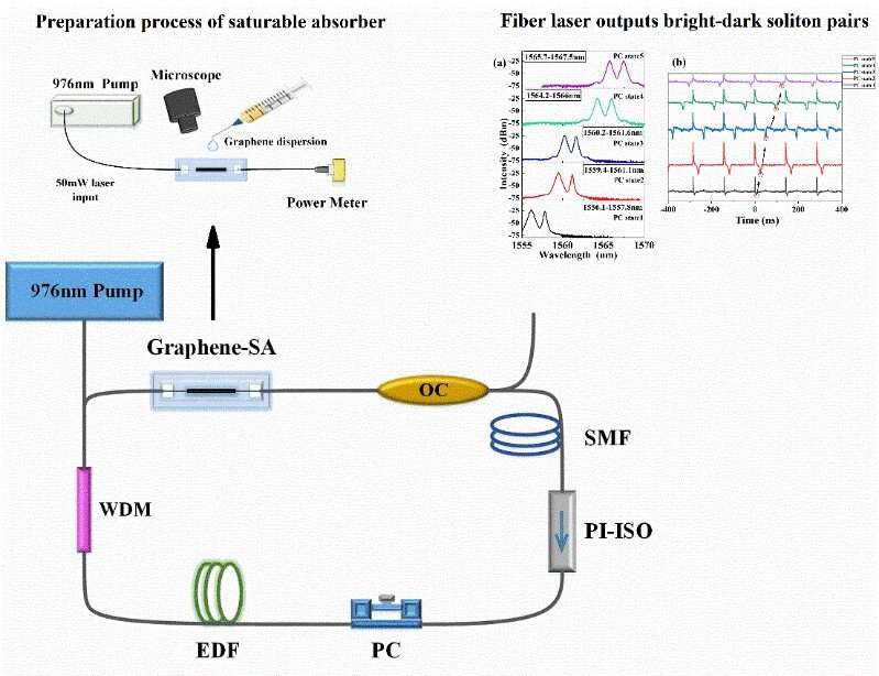 When graphene serves as a saturable absorber, it can generate two types of mode-locking states