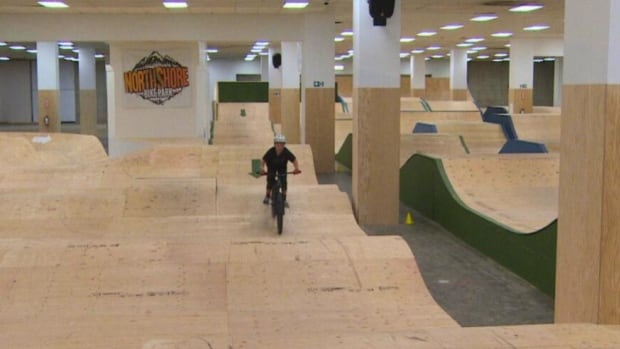 B.C.’s largest indoor bike park opens in former Sears store at North Vancouver’s Capilano Mall