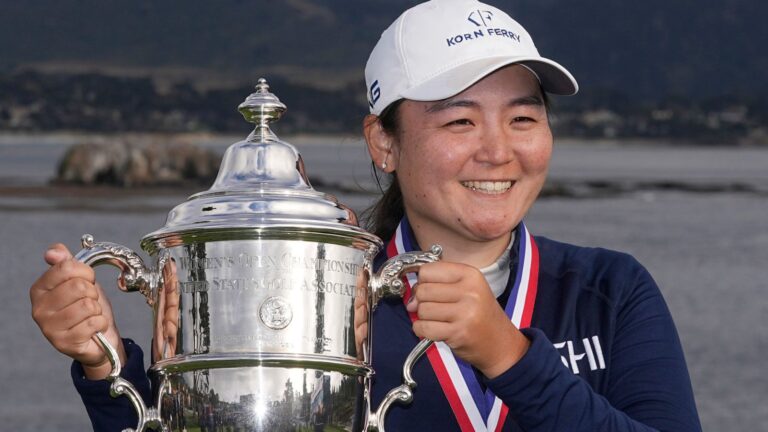 US Women’s Open: Allisen Corpuz claims maiden major with victory over Charley Hull and Jiyai Shin | Golf News