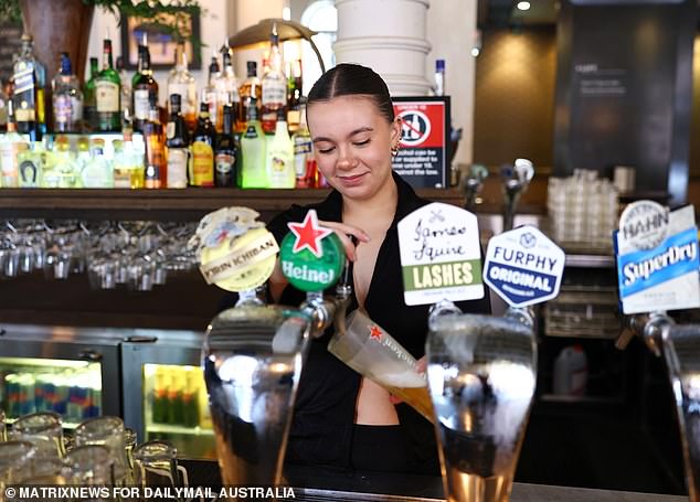 A pint of full strength beer will cost about an extra $1, while the price of an average carton of beers will cost around $25  of the standard $50 price-point (stock image)