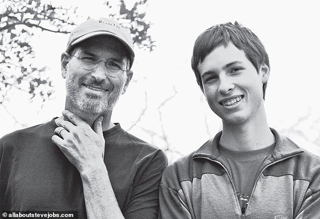 Reed Jobs, 31, was a pre-med student at Stanford University when his Apple CEO father (left) died of pancreatic cancer - something that has been a catalyst for his career. The father and son are pictured together around 2007