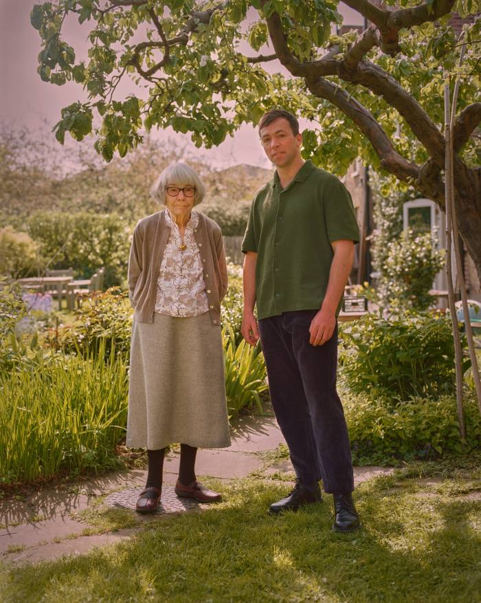 Marthe and Joe in their west London garden