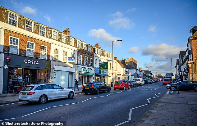 The young girl was walking on the High Street in West Wickham, Bromley, south east London (file image)