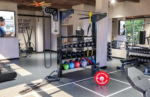 To help with the house the new arrivals, the Home Office bought the HD1 block at Huddersfield, West Yorkshire - which comes with its own gym (pictured) and games room