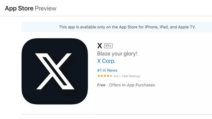 Apple makes this exception for X on App Store