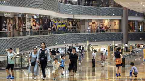 A shopping mall in Shanghai, China