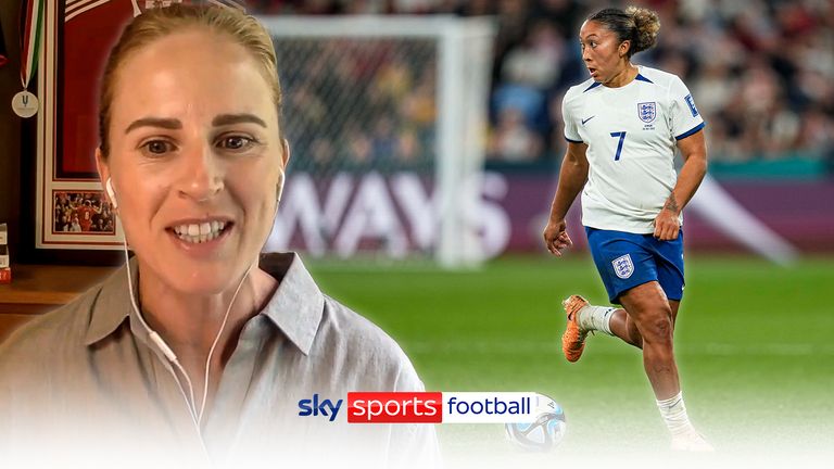 Lauren James controls the ball in England&#39;s game against China in the Women&#39;s World Cup