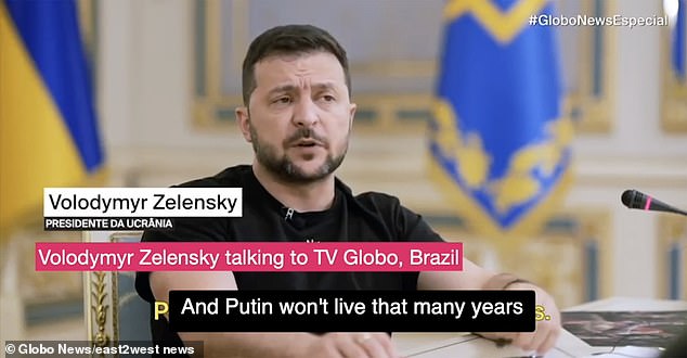 ‘Putin will not survive 10 years’: Zelensky rubbishes idea that the war could drag on for 30 years ‘like Syria’ – as sources claim the Ukraine leader is planning to go to the US with ‘peace formula plan’