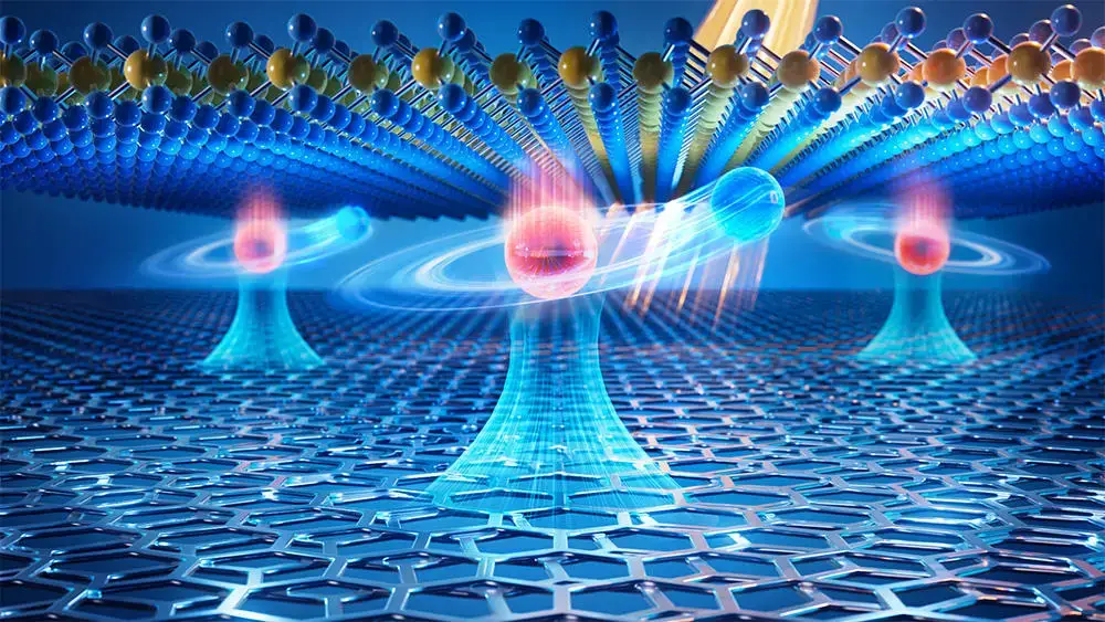 A Cartoon Showing the Rydberg Moiré Excitons in the WSe2TBG Heterostructure