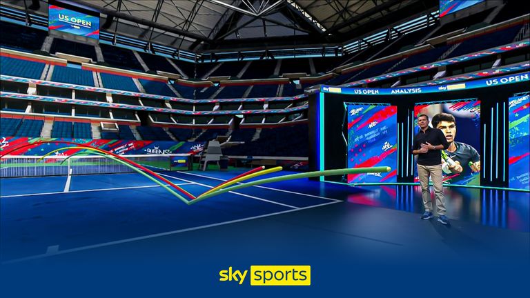 Tim Henman looks at how Carlos Alcaraz uses different spin on different surfaces to maximise his forehand at every tournament