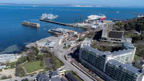 Portland harbour in Dorset