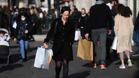 Shoppers on Regent Street in London