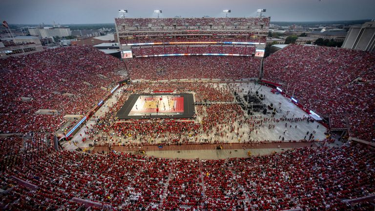 A world record number of fans watch Nebraska take on Omaha in a college volleyball match