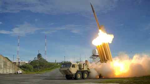 A Thaad missile defence interceptor test