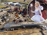 Wicked film set is DEMOLISHED after actors’ strikes brings Hollywood to a standstill – weeks after filming ceased for Ariana Grande’s new movie