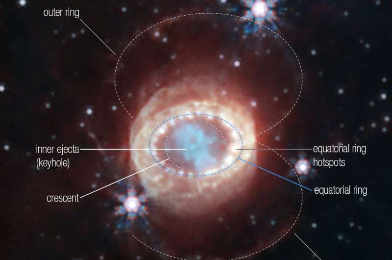 Webb Reveals New Structures Within Iconic Supernova