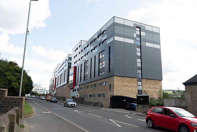 Pictured is the outside of the student block which is now being used to house asylum seekers