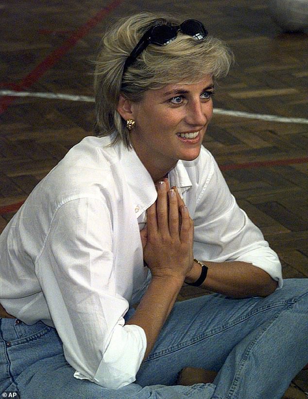 Princess Diana during her famous visit to Bosnia in August 1997, less than three weeks before her death