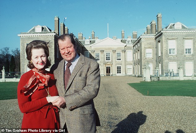 Earl Spencer married his second wife Raine in 1996. The couple are pictured above at Althorp, the Spencer family seat