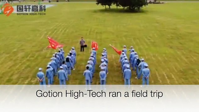 During a two-day trip to Anhui Province in July 2021 fifty employees wore matching Red Army uniforms and hiked for six miles across mountainous terrain