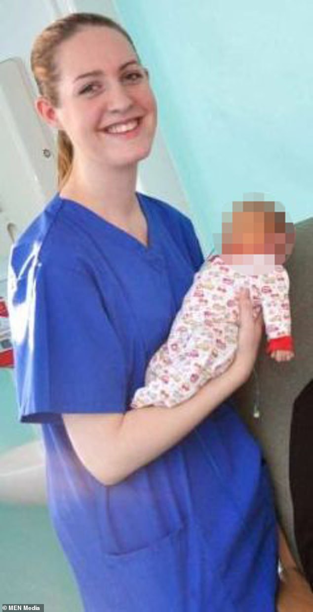 This was not the only time the killer was used as a poster girl for the NHS ¿ in 2013 she appeared on material promoting the hospital's BabyGrow appeal raising funds for a new neonatal unit. Lucy Letby is pictured holding an infant at Countess of Chester Hospital in 2012