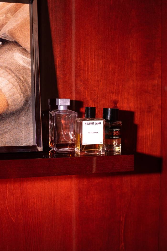 Perfumes beside Plastic/Socks by Talia Chetrit